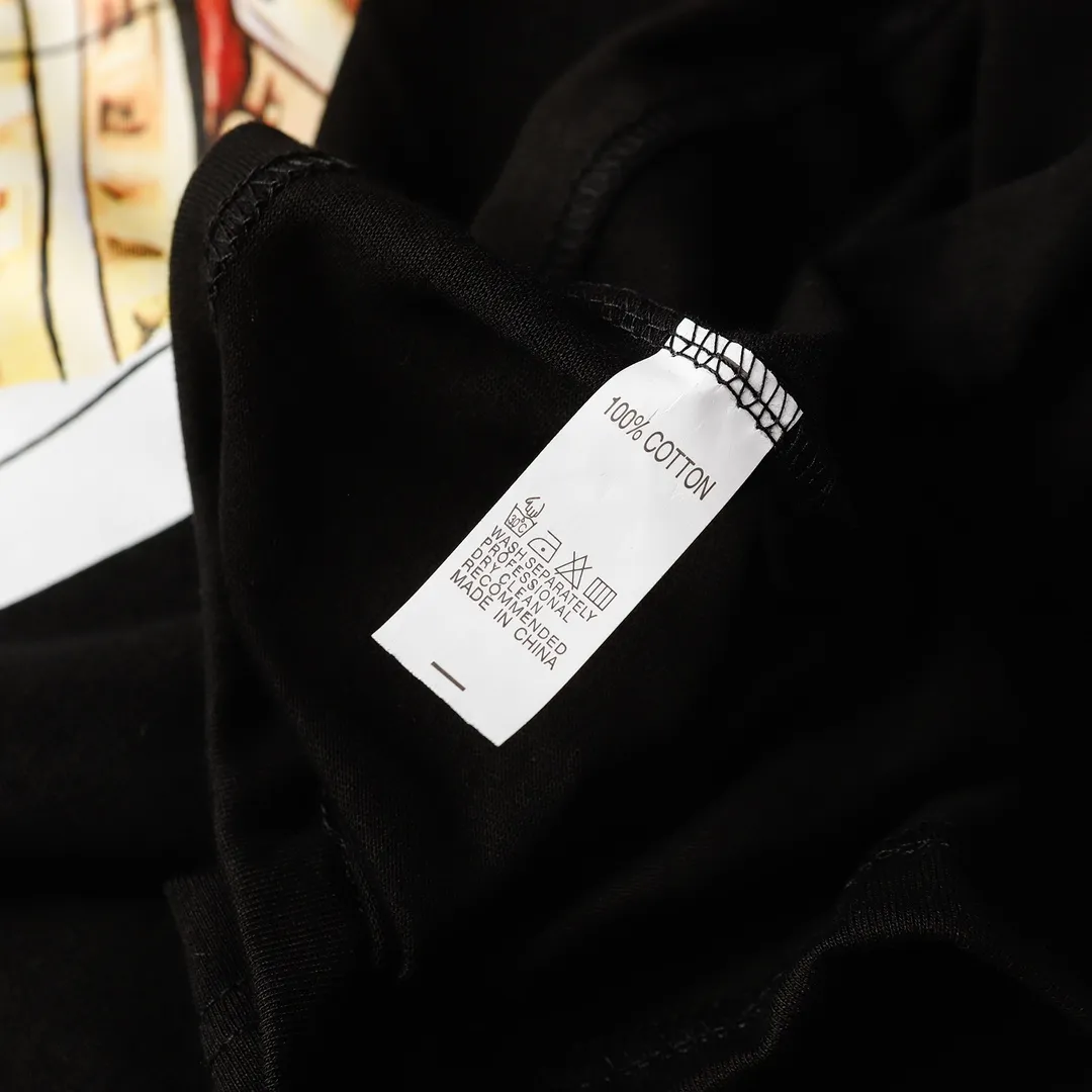 Saint Michael series trendy T craft letter drawing round neck short sleeves Style number: D3192P116 Color: black Size: S M L XL